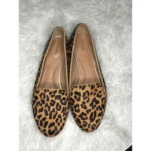 Lands End Leopard Print Loafers/Flats Sz 8.5 B